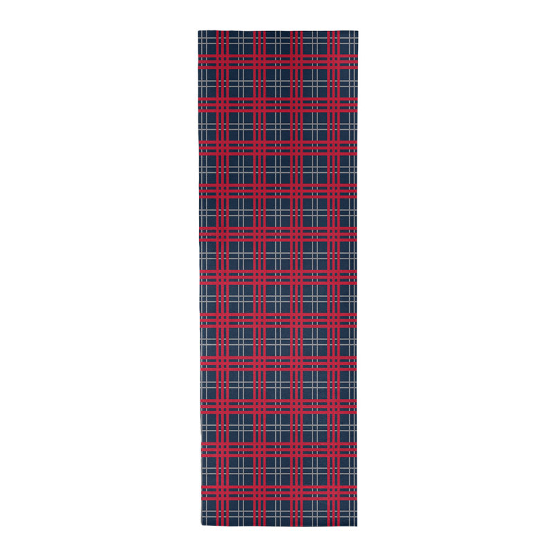 Tapis à carreaux bleu, Tapis de couloir 2 pi 6 po x 8 pi