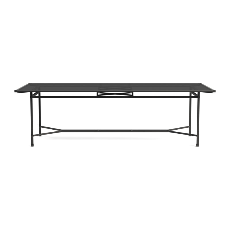 Venetian Outdoor Dining Table, Textured Pewter