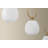 Jove 10.25" 4-Light Cloud Glass Linear Chandelier