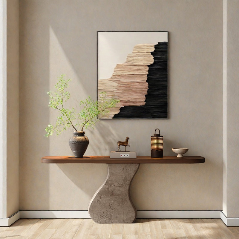 New Chinese Style Solid Pine Console Table, 31.5" H x 53.1" W x 11.8" D