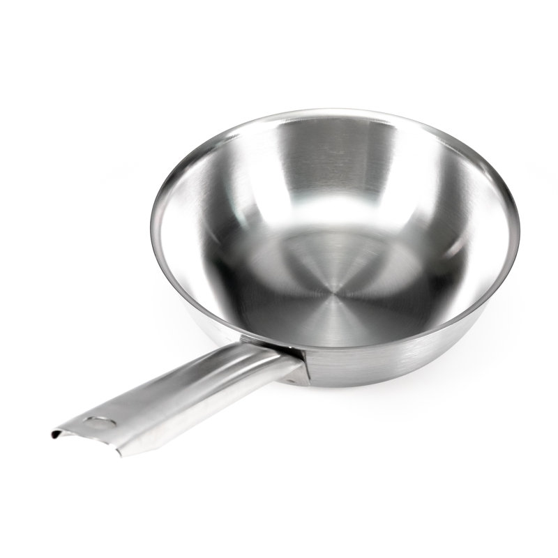 9.5" Stainless Steel and Aluminum Flared Saute Pan