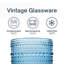 6 Piece Blue Hobnail Drinking Glass Set