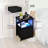 24" H Nightstand with Charging Station and LED Lights, 3-Drawer End Table with USB Ports-446537793
