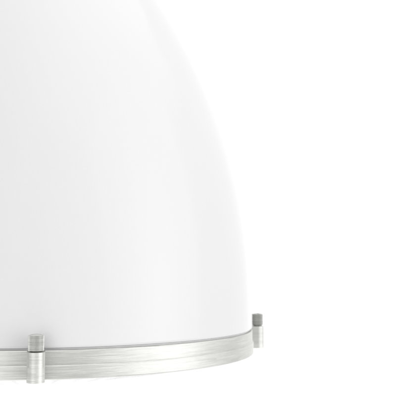Fresh White Brushed Nickel Glass 3-Light Pendant