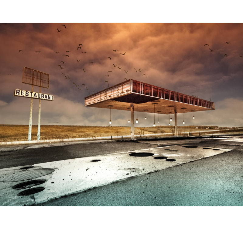 Gaz Bar Canvas Print, 121.92 cm H x 81.28 cm W