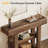 41.34'' Farmhouse Entryway Console Table With Storage Shelves, 2-tier Narrow Sofa Table With Sturdy H-shaped Legs-803862850