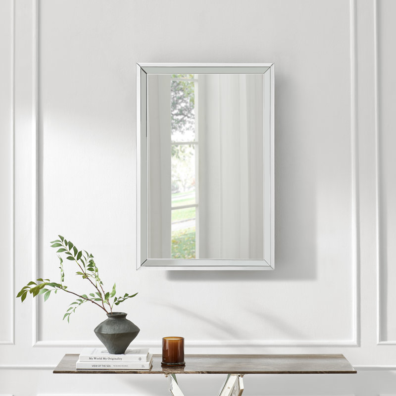 Almine Glass Rectangle Mirror, 90 cm H x 60 cm W