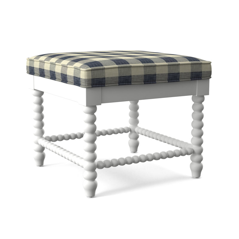 Lind Island Upholstered Bench, Elite Ivory, Frost White Finish