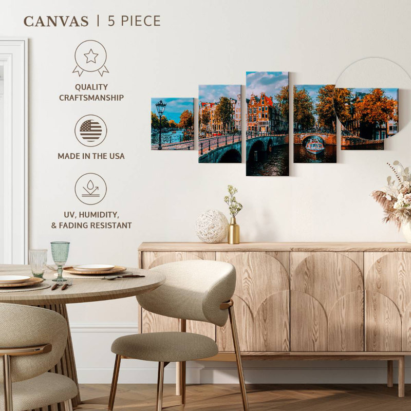 Amsterdam Canal, 36" H x 80" W