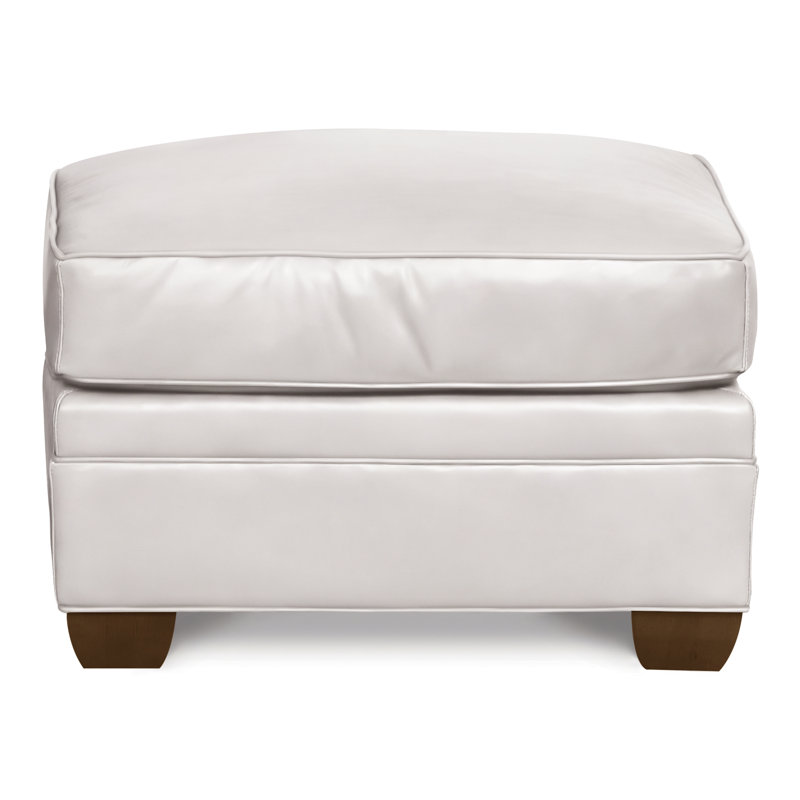 Hillcrest Ottoman, Havana, Regent Chalk Genuine Leather
