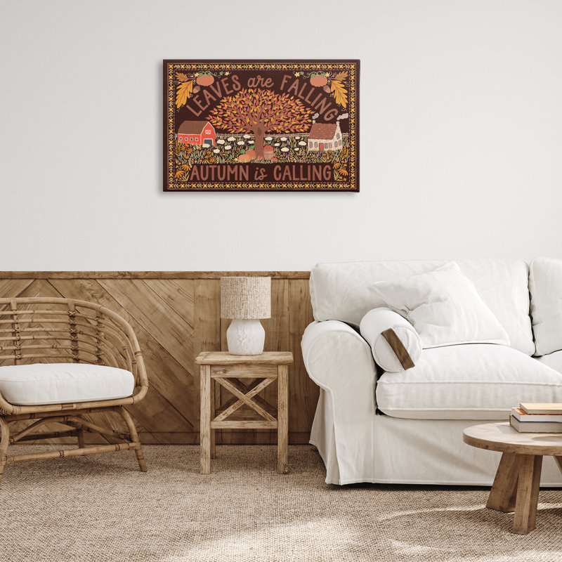 «Leaves Falling on Brown» par Laura Marshall, H 20 po x l 30 po