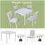 Ensemble de table de salle à manger en bois 5 pièces, ensemble de table de cuisine avec une table carrée et 4 chaises rembourrées, table de salle à manger en bois avec décoration en cristal et ensemble de chaises pour la cuisine, la salle à manger.-1954835885-1954835890