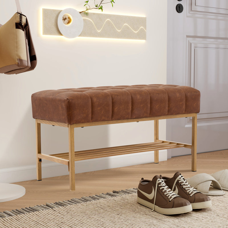 Banc de rangement en tissu