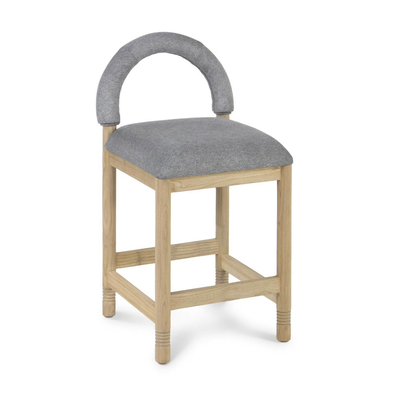 Heidi Boucle Bar & Counter Stool, Light Gray