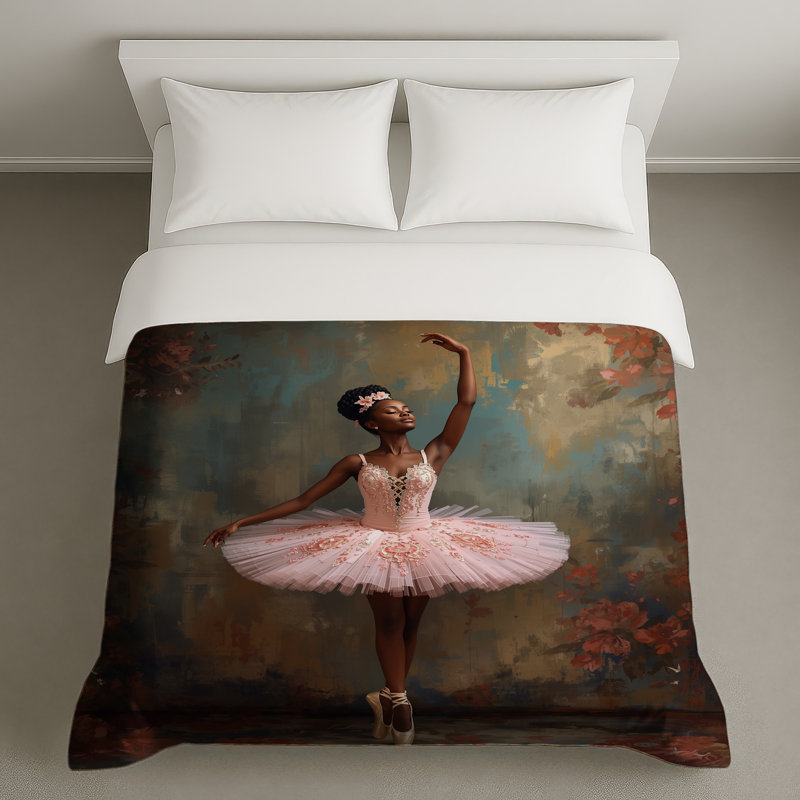 Housse de couette ballerine en tutu rose, Lit simple