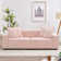 Makassar 89.37'' Chenille Square Armrest Couch Sofa