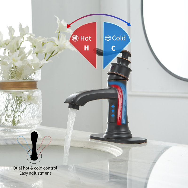 Oil Rubbed Bronze Single Handle Bathroom Faucet with Matte Finish