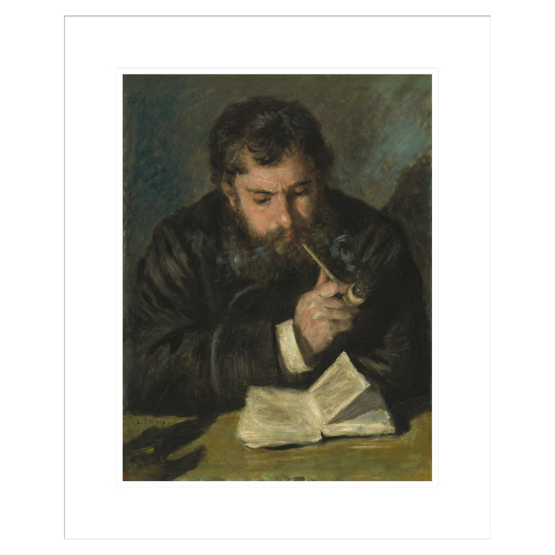 «Claude Monet» par Pierre-Auguste Renoir, impression giclée encadrée, H 21,53 po x l 17,75 po