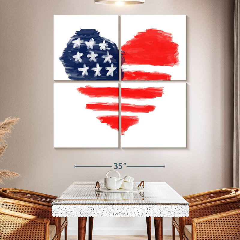Borges Memorial Day Heart, H 45 po x l 45 po