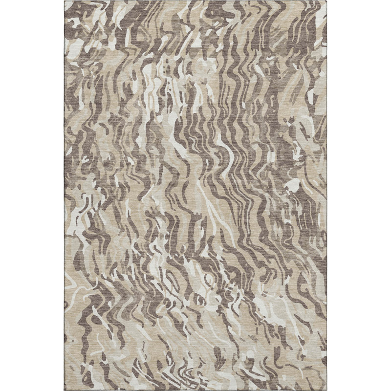 Tapis lavable à la machine de qualité supérieure Goulven AMF1038_AMF1038BG, Rectangle 5 pi x 7 pi 6 po