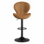 Tabouret de bar pivotant à dossier festonné-560355836