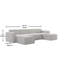 Bridgetown Contemporary 6 Piece Modular Sectional Sofa with 2 Ottomans-19894293