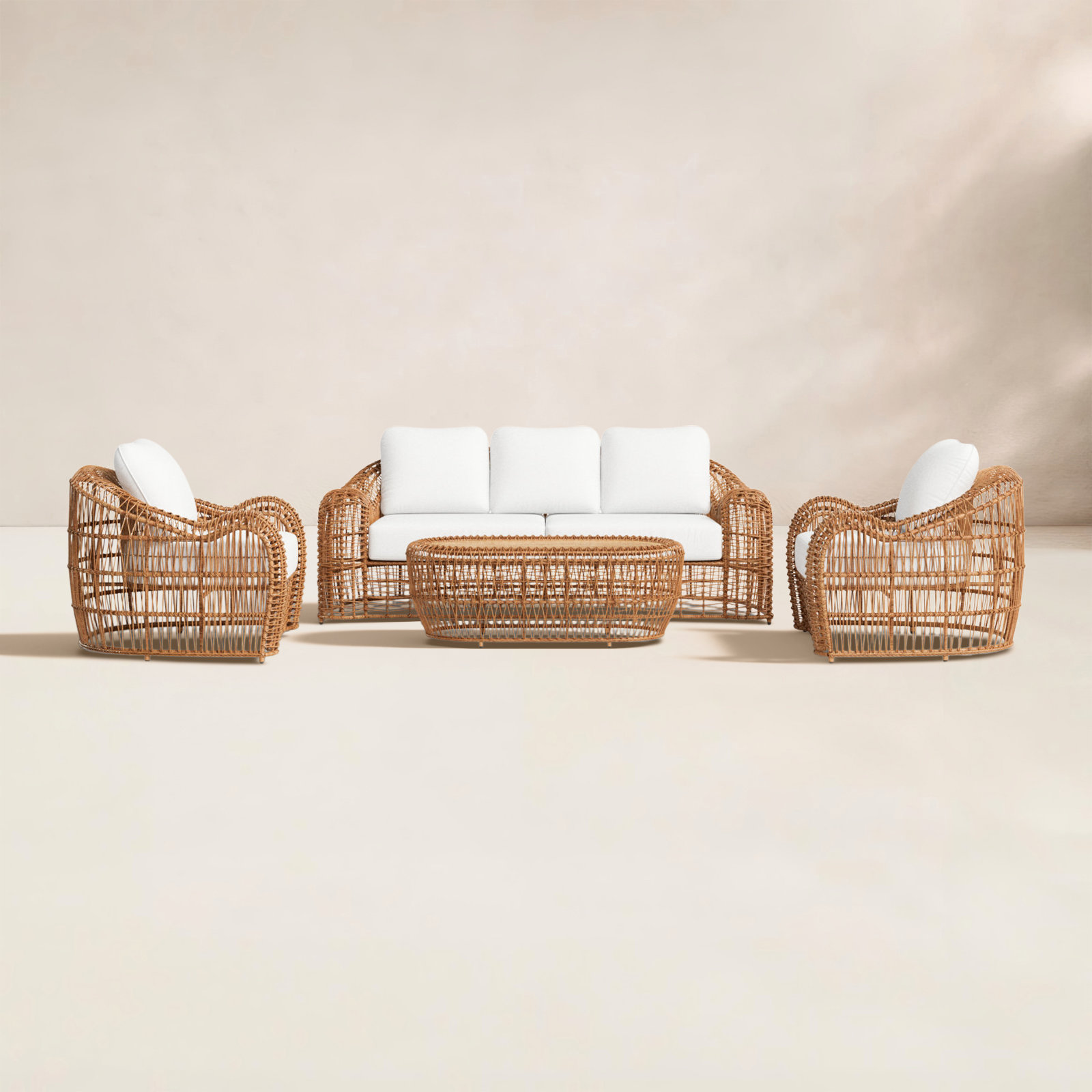 Alyshia 5-Person Teak Patio Seating Group