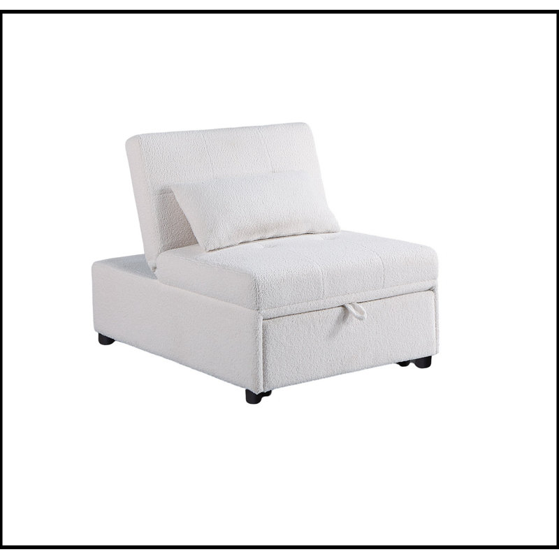 Canapé convertible contemporain en sherpa