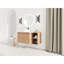 Meuble-lavabo de salle de bain avec lavabo d'art en céramique 42 po, 1 tablette de rangement, 2 portes à fermeture en douceur, contreplaqué - pratique et fonctionnel
