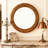 31.3" Hammered Gold Round Wall Mirror