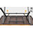 Rectangular Solid Wood Patio Dining Table with Umbrella Hole for 6 Persons
