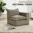 Upholstered Soft Camel Chenille Accent Lounge Chair with Cushion Back – Fully Compressed, No Assembly Required-1446883603