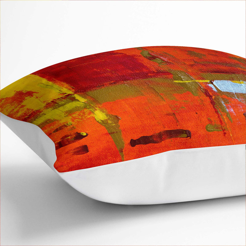 Abstract Square Throw Cushion, White, 55 x 55 cm
