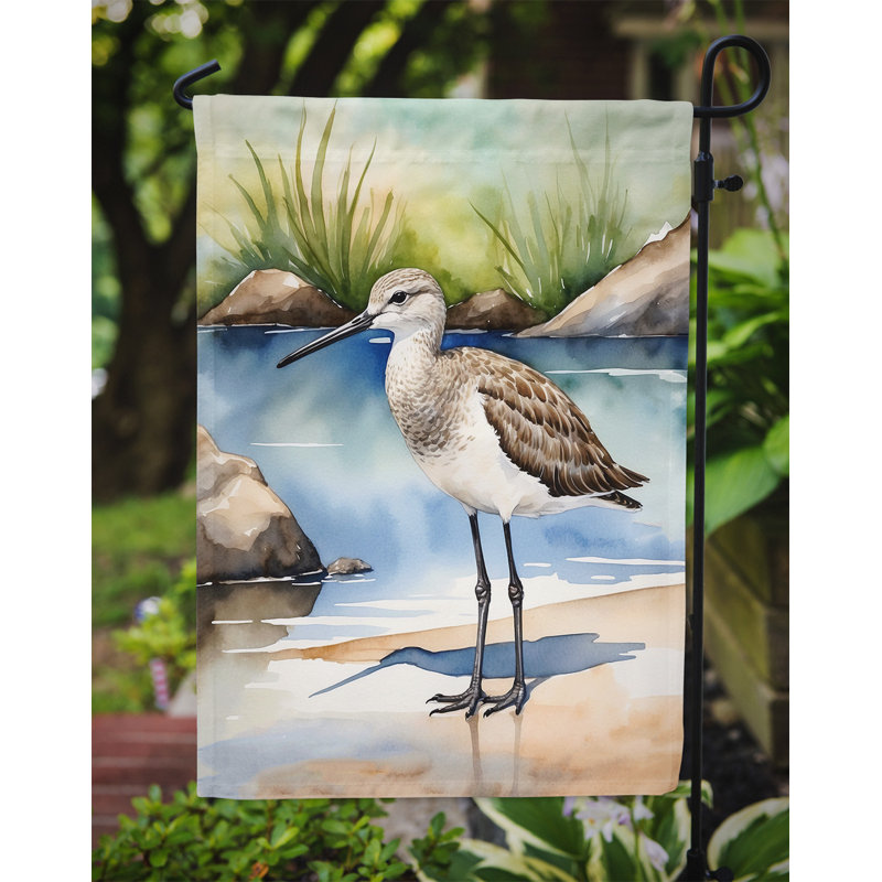 Drapeau de jardin Surfbird Bird, Willet