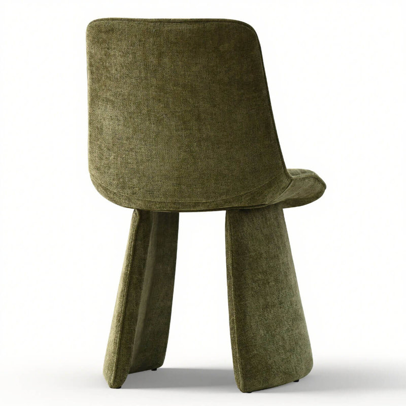 Chaises d'appoint modernes rembourrées avec silhouette incurvée, Vert