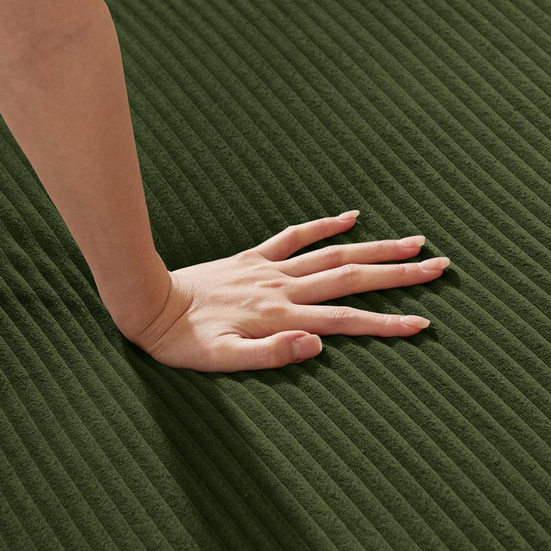 Canapé modulaire réversible 6 places en velours côtelé, Velours côtelé vert