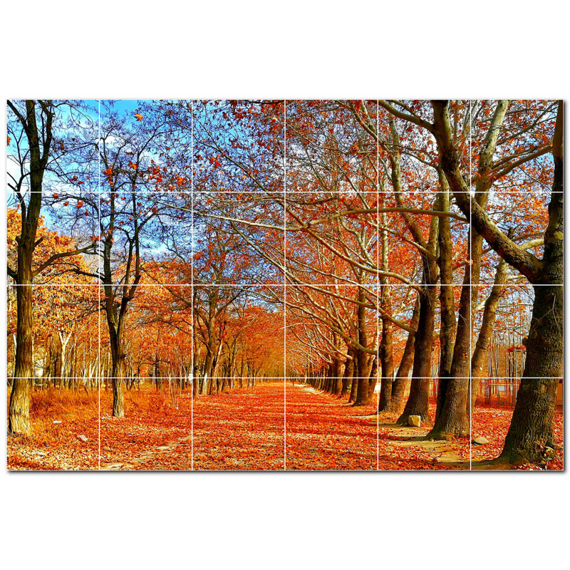 Murale en céramique satinée Autumn Photo 12 po x 12 po