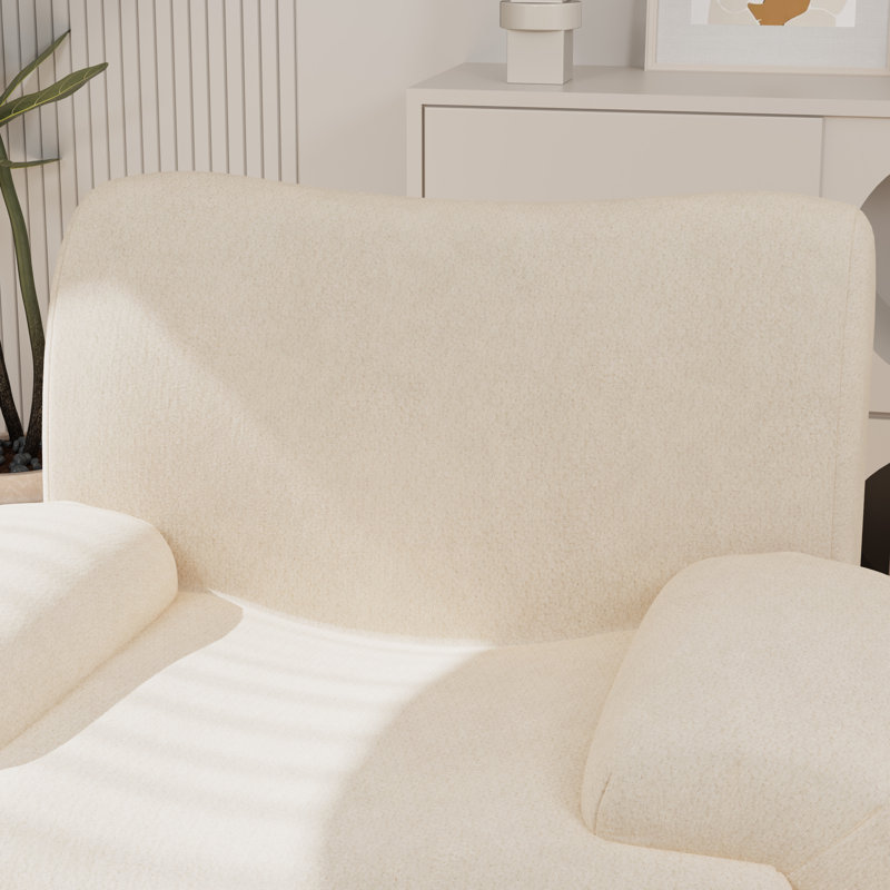 42" W Foam-Filled Upholstered Accent Armchair, Beige