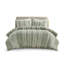 Housse de couette 3 pièces en coton rayé double / grand pour lit douillet contrastant