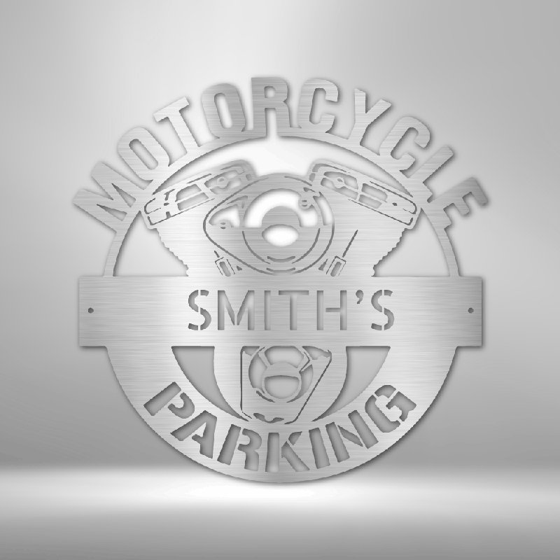 Plaque de monogramme personnalisée en acier, Argent argent, H 23 po x l 23,5 po x P 0,5 po, Oui