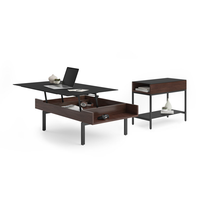 Table basse Reveal, Noyer teint chocolat