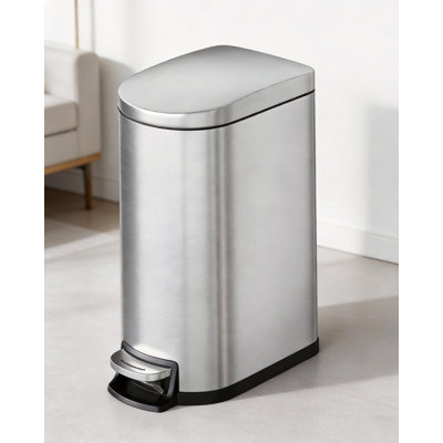 2.6 Gallon/10 Liter Slim Trash Can, With Removable Inner Bucket