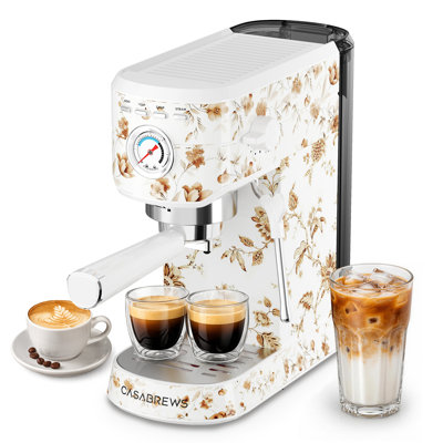 Machine à expresso CASABREWS CM5418, cafetière 20 bars avec contrôle de température PID, manomètre, préinfusion, buse à vapeur, émail