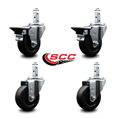 4 Piece Soft Rubber Caster Set