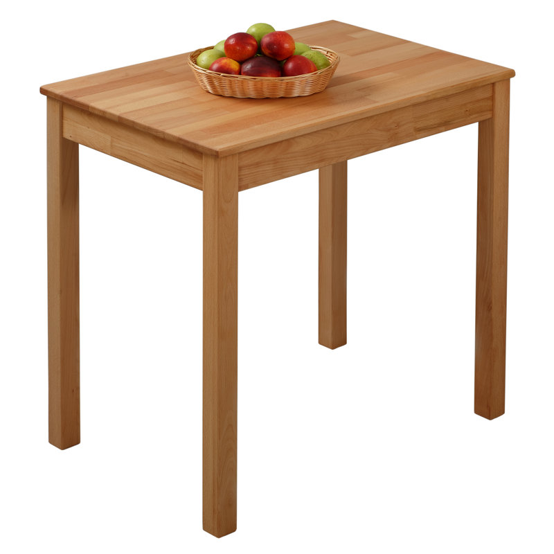 Juliana solid wood dining table, H75 x L70 x W50cm, Beech Heartwood
