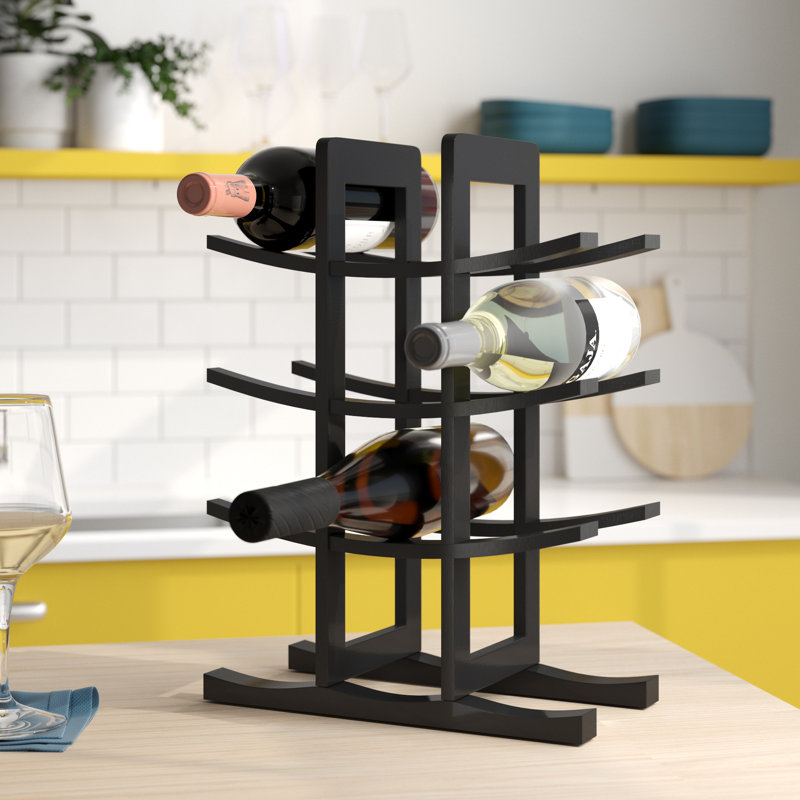 Arthurene 12 Bottle Tabletop Wine Bottle Rack, Dark Espresso