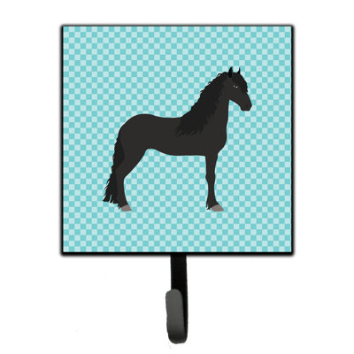 Organisateur de clé murale cheval avec crochets clés friesian Ammaar