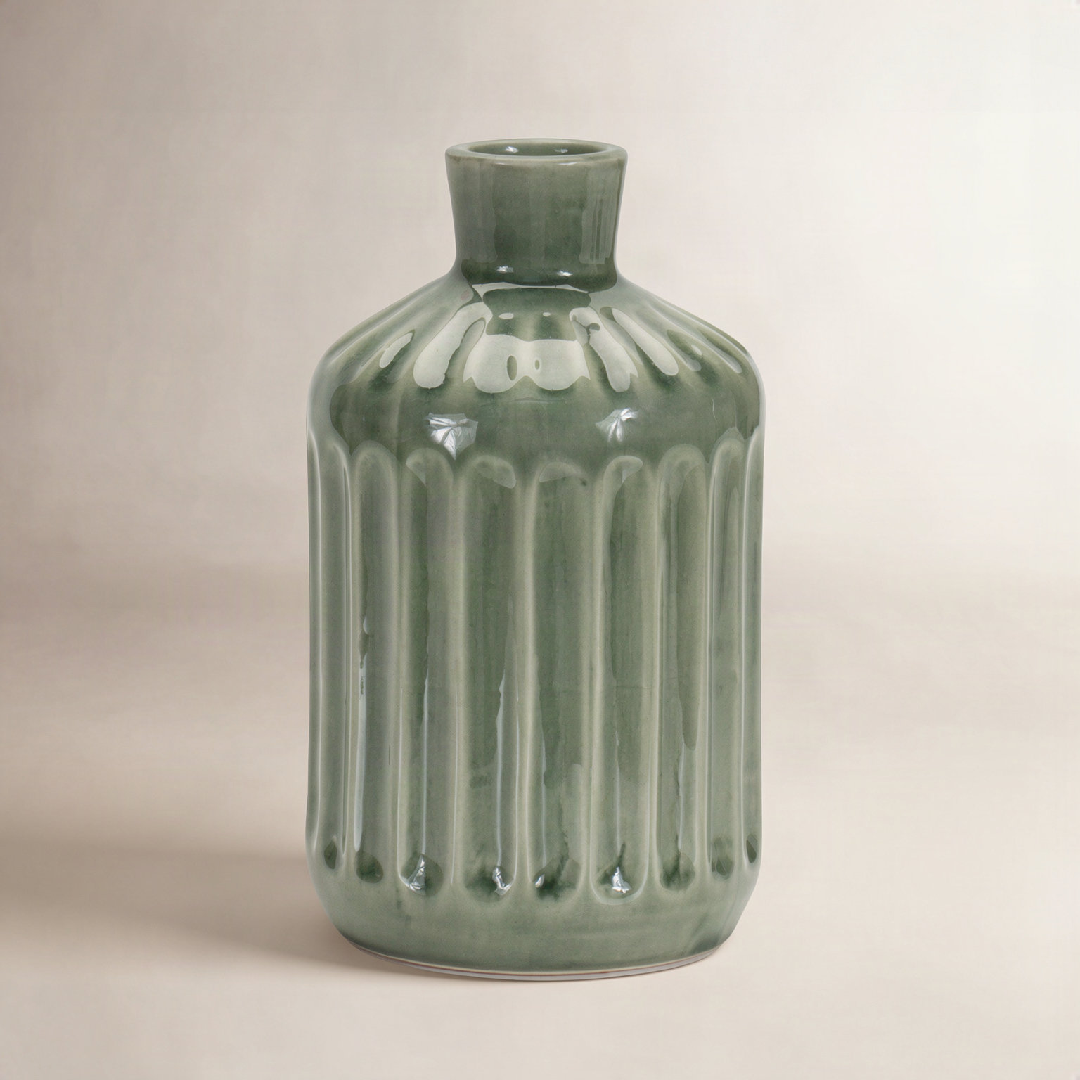 Dawnella Terracotta Table Vase, 7.25" H x 4.75" W x 4.75" D