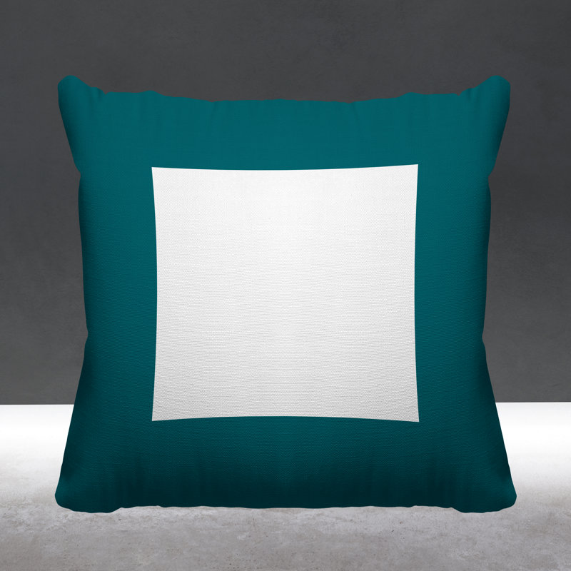 Coussin décoratif intérieur / extérieur Luella, L 15 po x H 15 po, Vert
