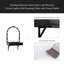 Floating Makeup Vanity Desk With Mirror & 3-Colour Lights, Wall Dressing Table With Power Outlet, Compact Vanity, Large Storage-62258364